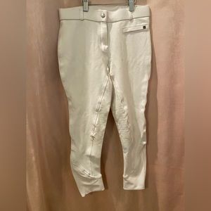 Dublin Silicone Full Seat Breeches Competition White Size 10/28